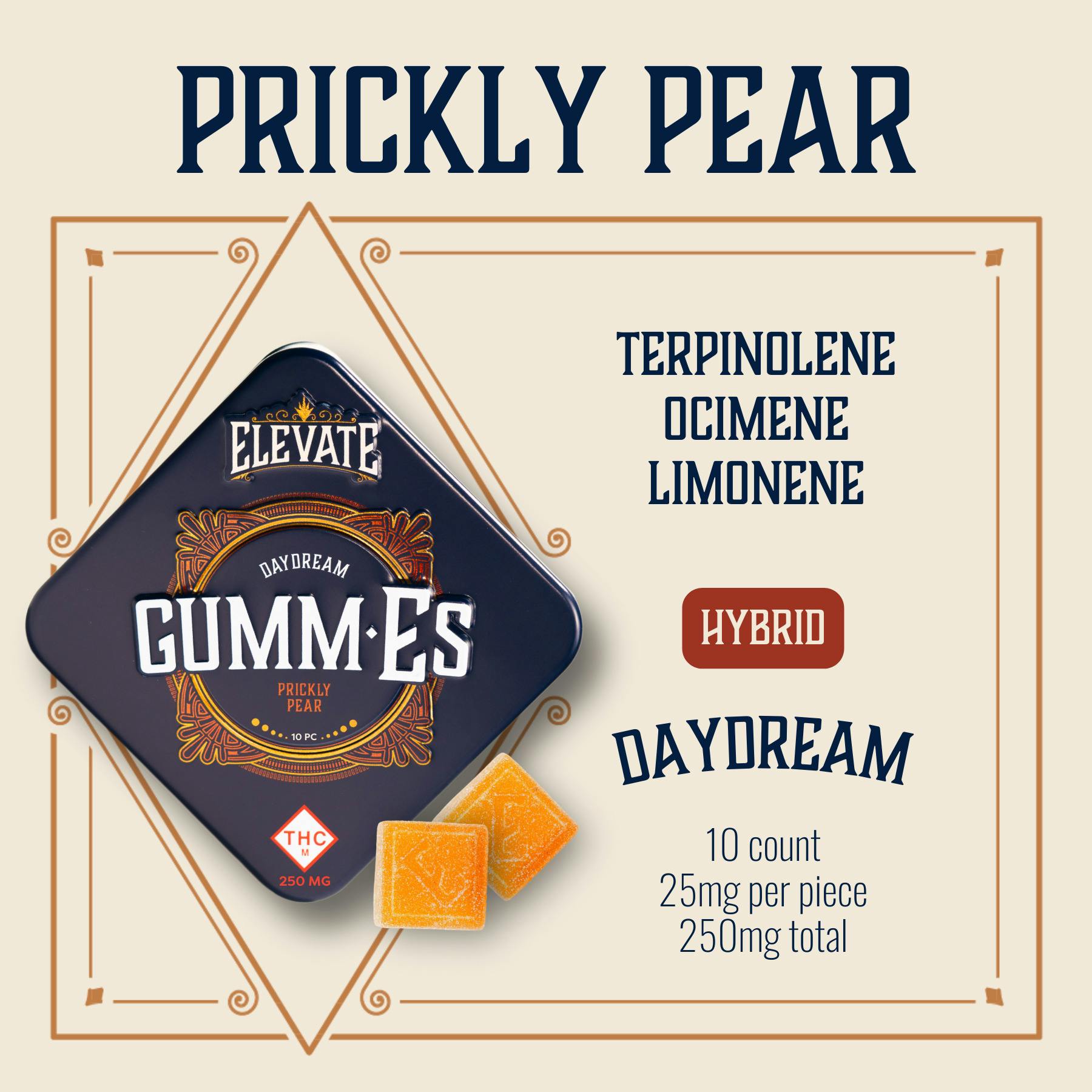 Elevate | Gummies | Prickly Pear 10pk 250mg