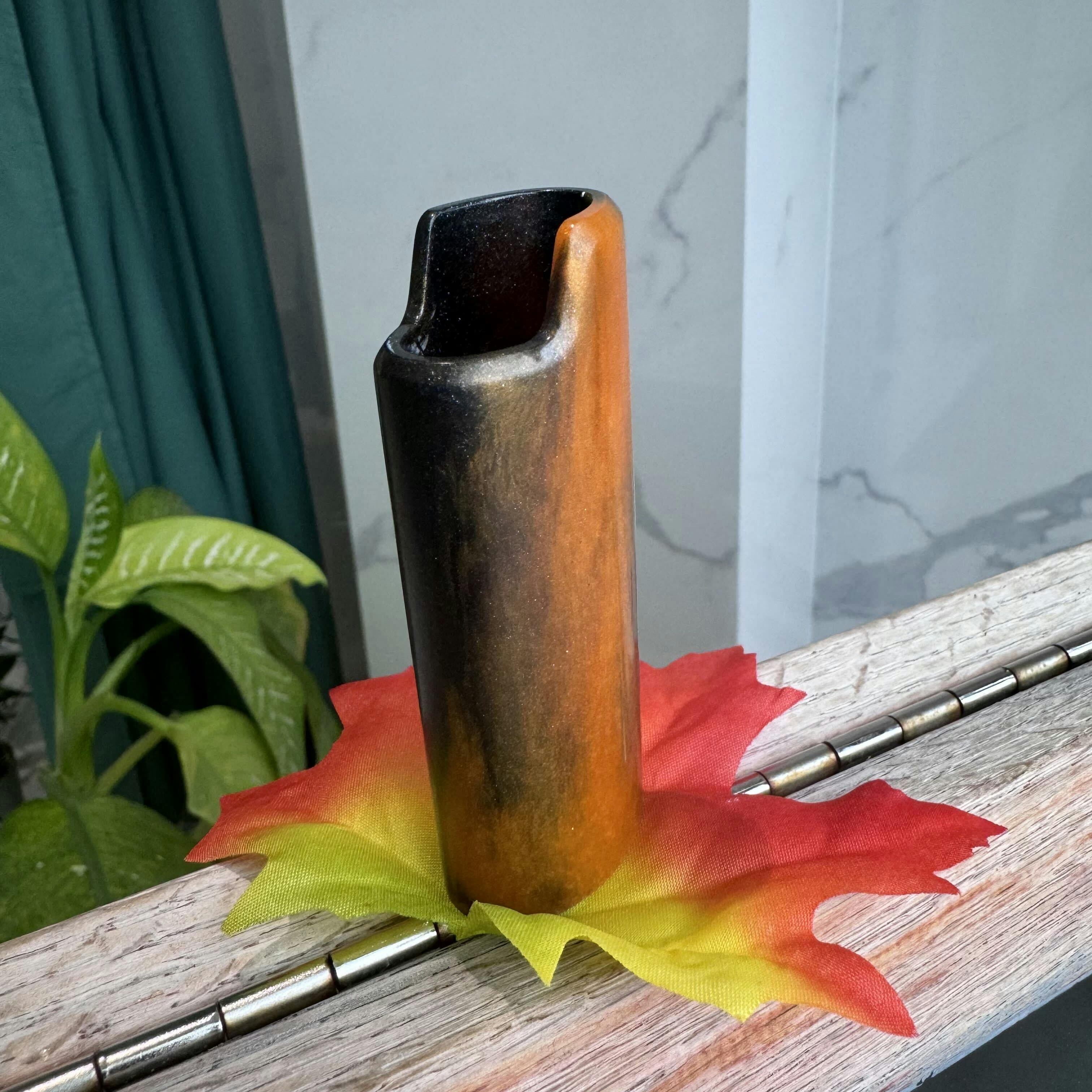 Lighter Sleeve - Black and Orange