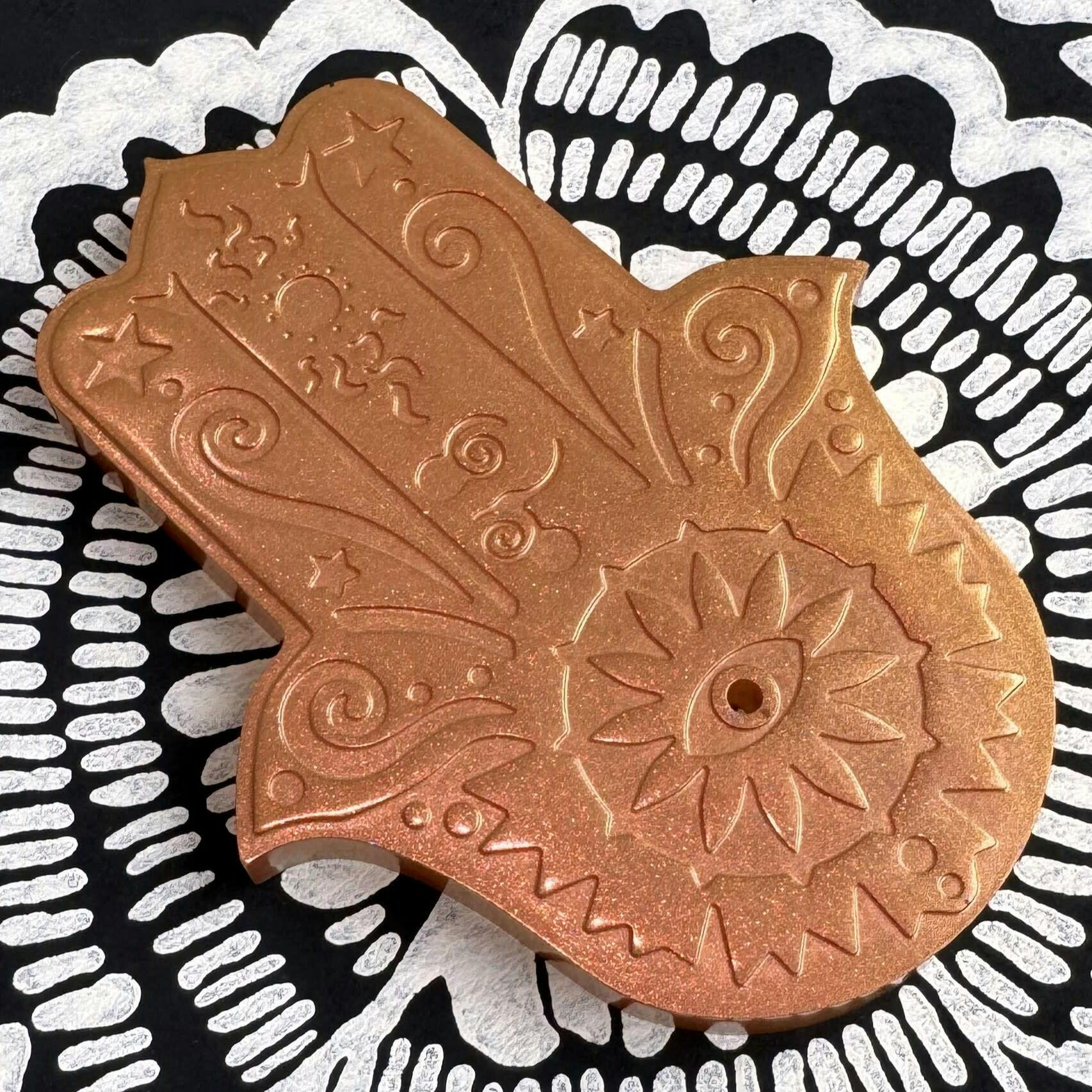 Palm Incense Burner - Gold Shimmer