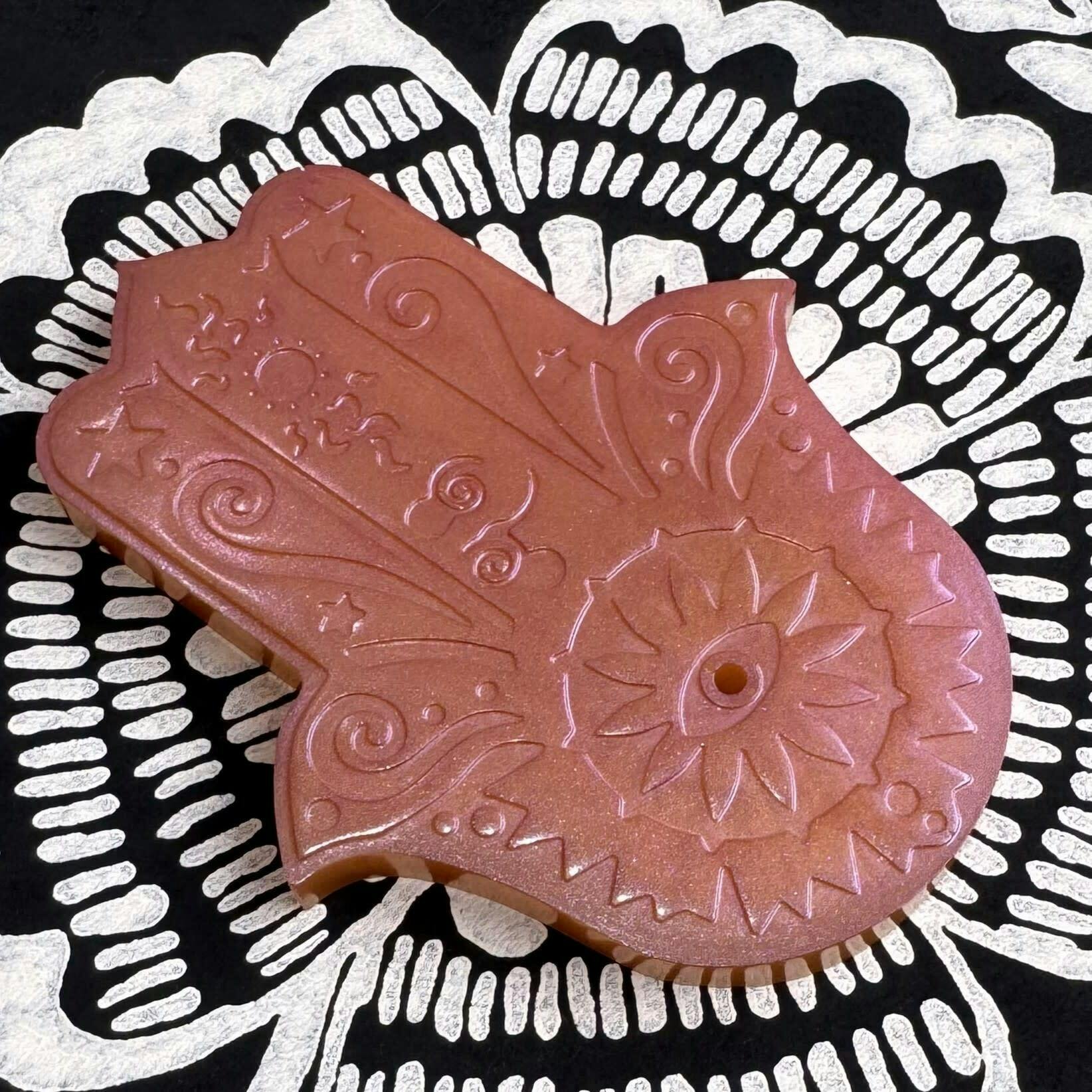 Palm Incense Burner - Peach Shimmer 2