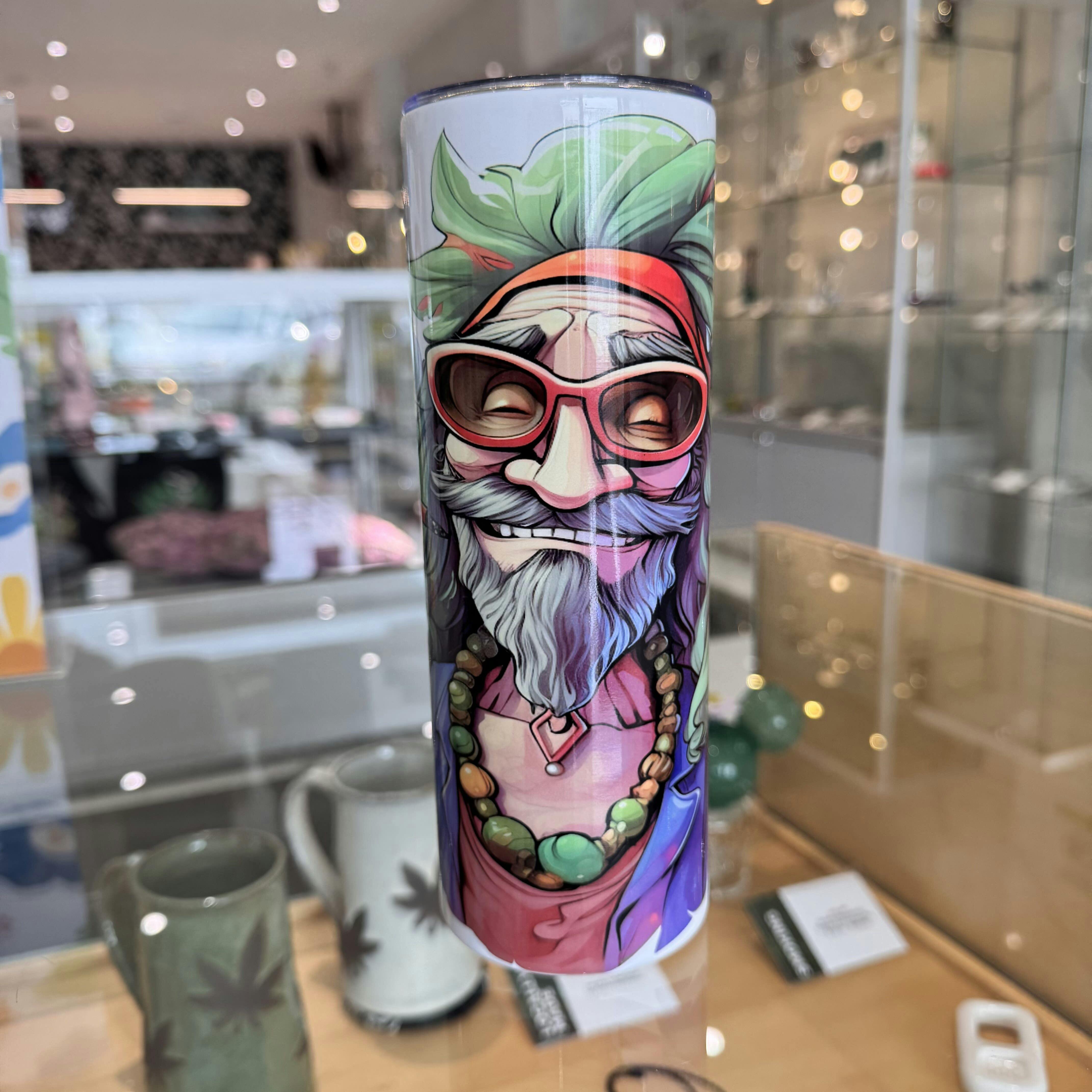 Happy Hippy Stainless Steel Straw Tumbler