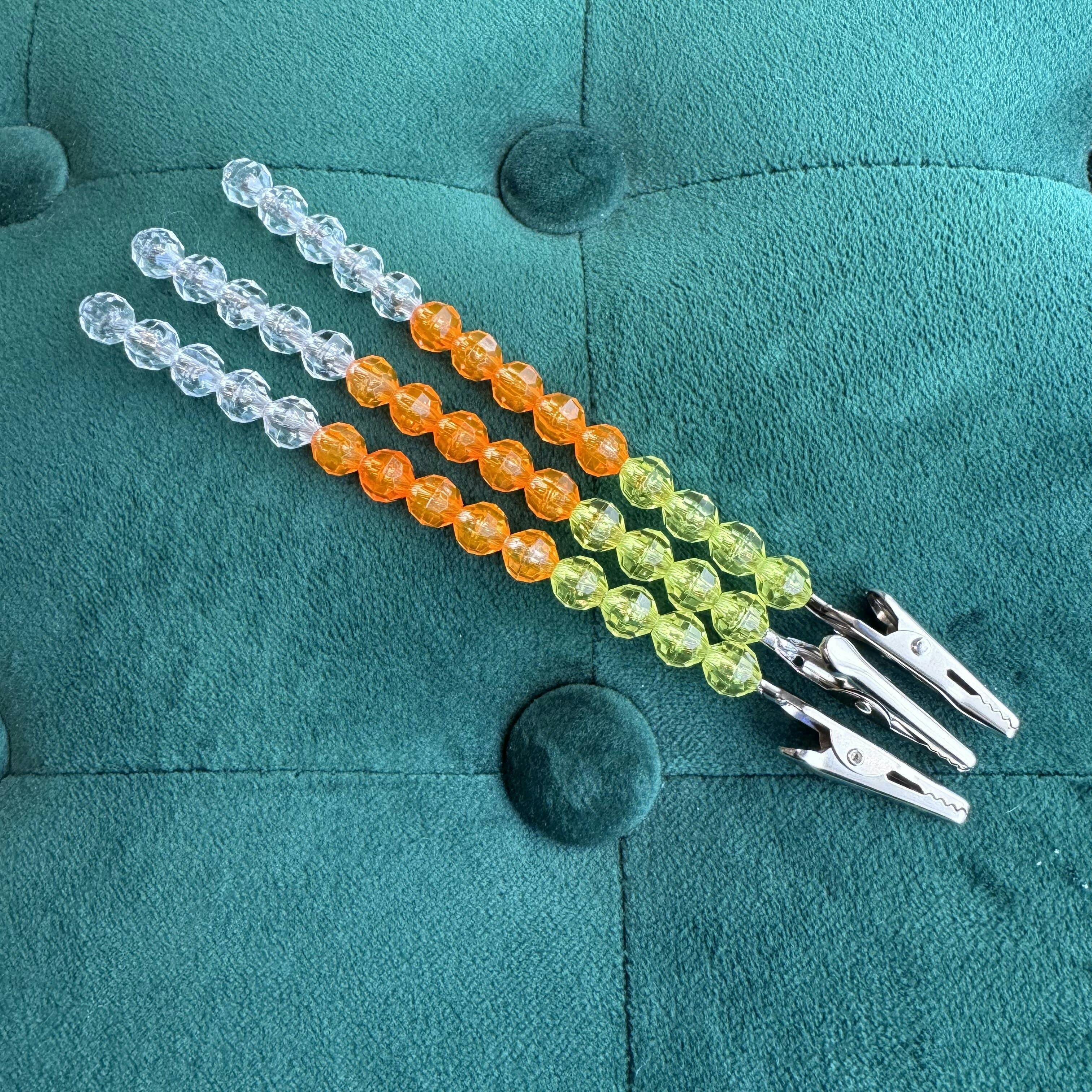 Candy Corn Beaded Roach Clip