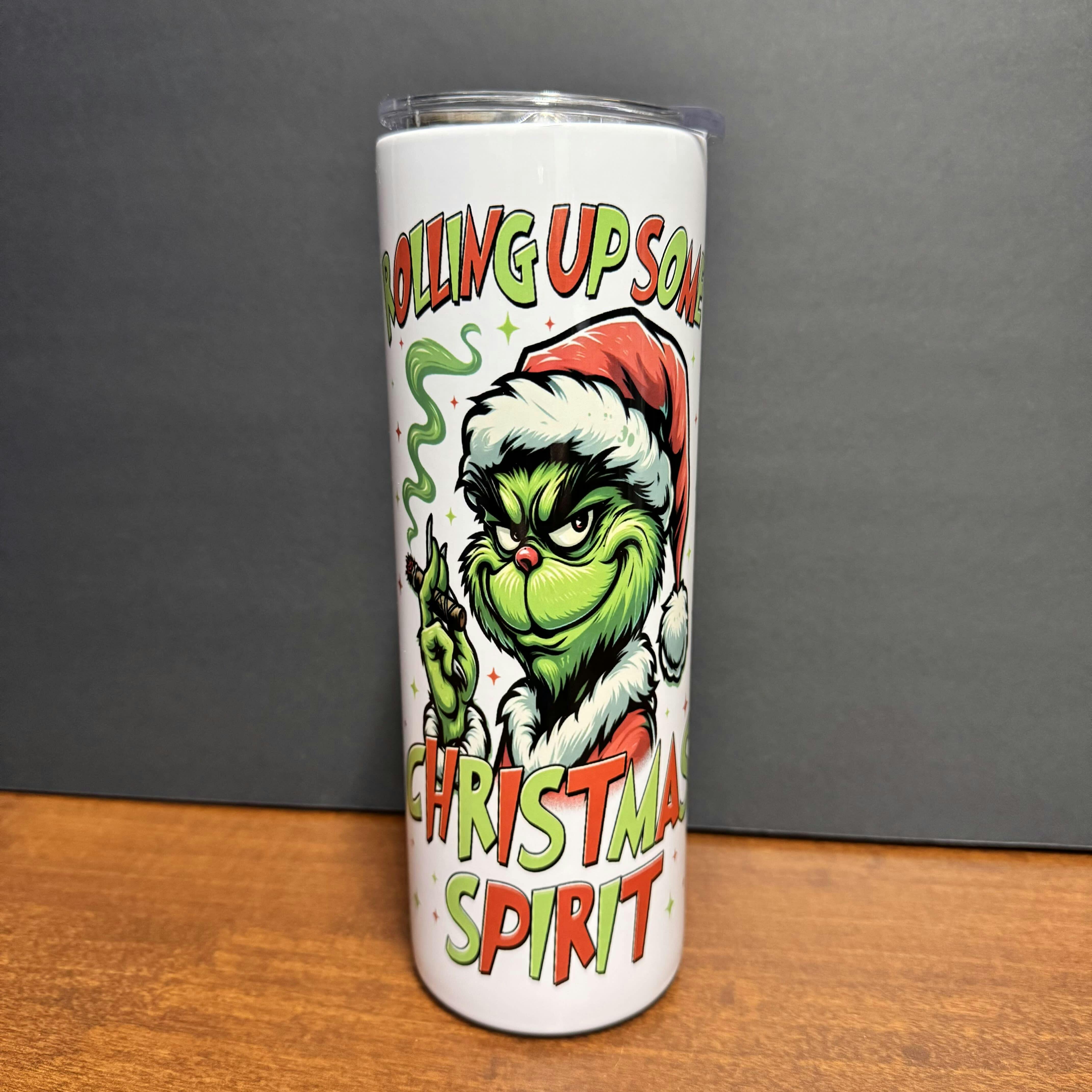 Grinch Stainless Steel Straw Tumbler