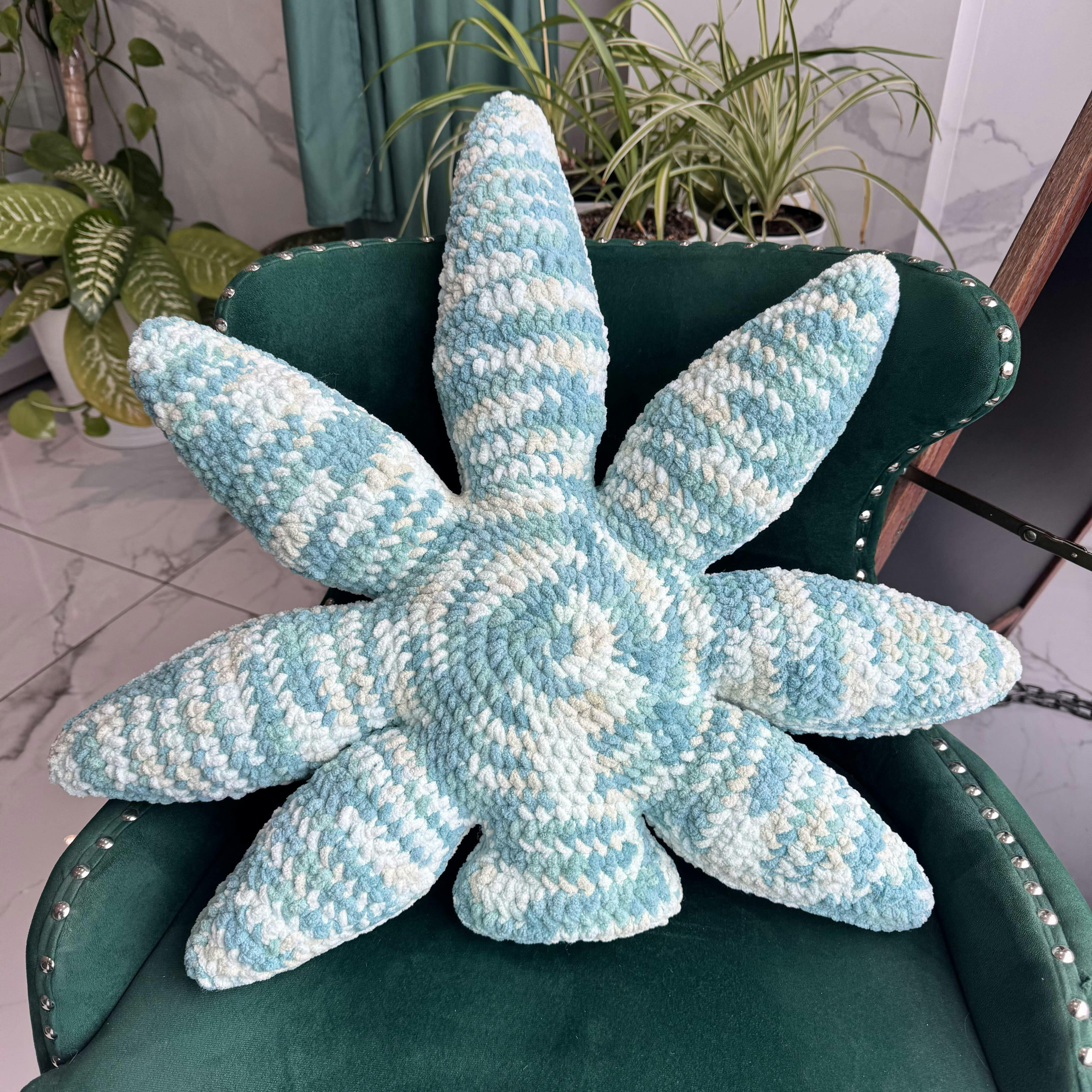 Giant Soft Beaches Weed Leaf Pillow