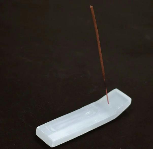 Selenite Crystal Incense Holder