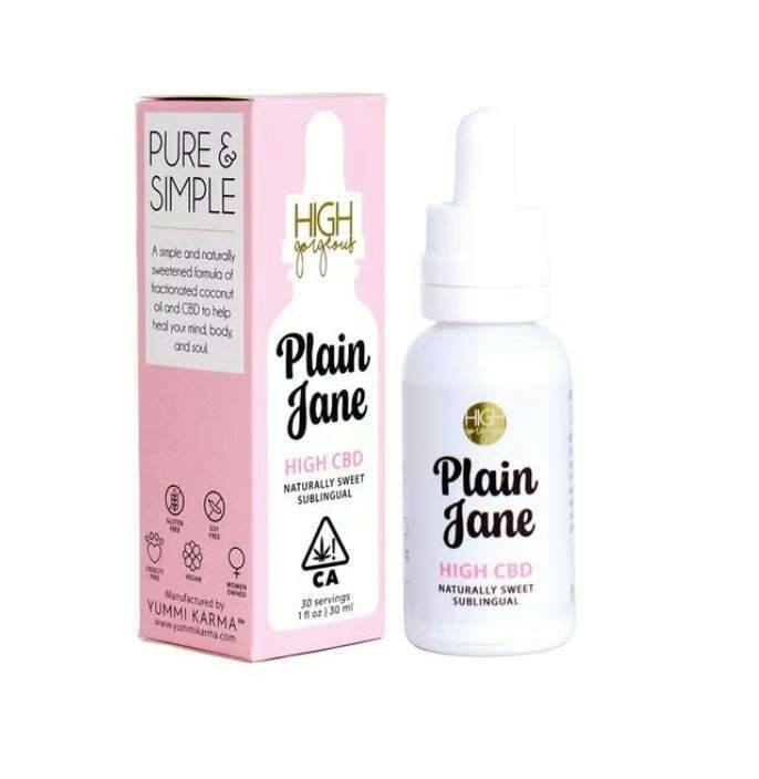 High Gorgeous - 1000mg CBD Tincture Plain Jane 1oz