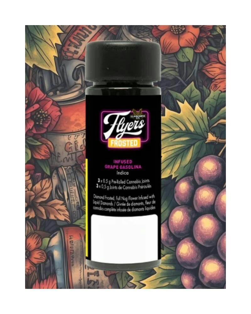Frosted Flyers Liquid Diamond Infused Grape Gasolina Pre-Rolls | 3 x 0.5g