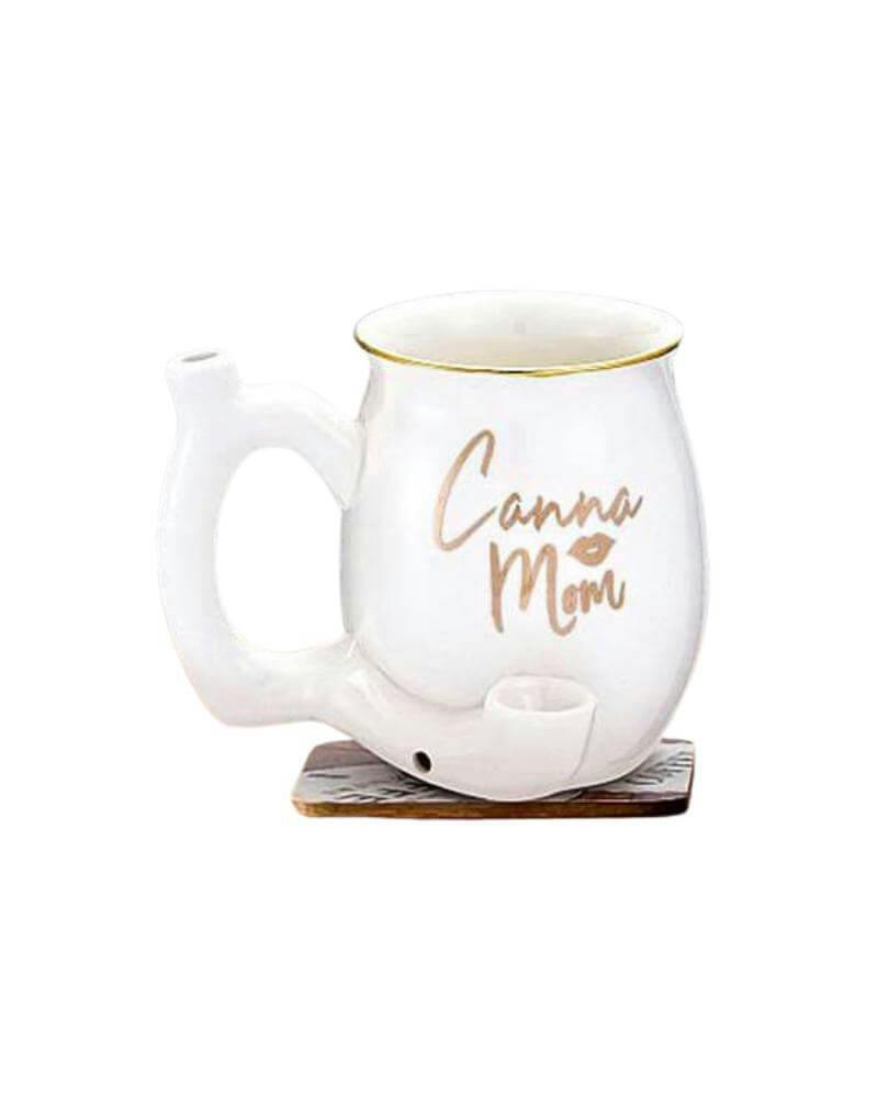 Canna Mom Ceramic Mug | Hand Pipe