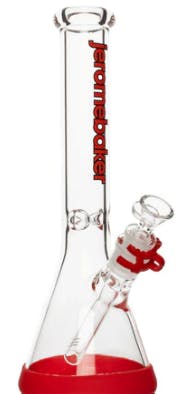 Jerome Baker 12" Beaker Base Bong W/Matching Silicone Base & Clip Assorted Colours