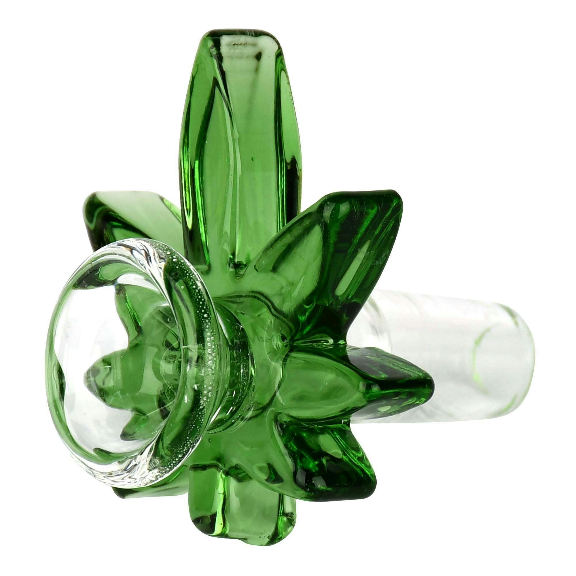 Red Eye Glass 14mm Green Big Leaf Pull-Out