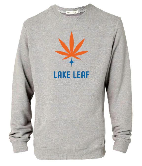 Lake Leaf | LL Logo Grey Crew Sweater | Small