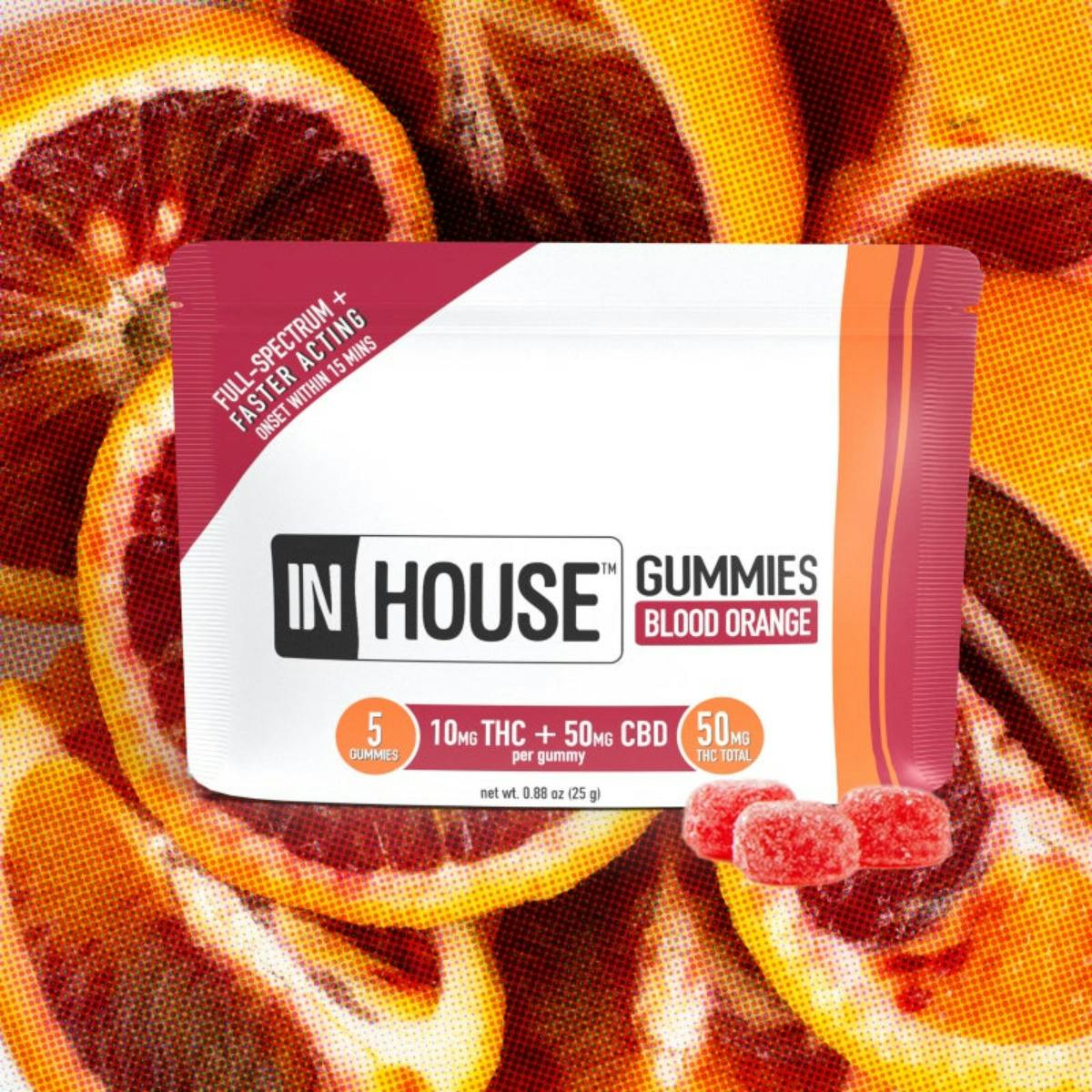 Blood Orange 5:1 (CBD:THC) | 100mg | 10pk | Gummies | In House