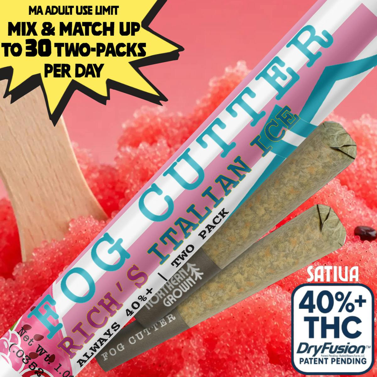 Rich's Italian Ice (S) | 2pk=1g | 0.5g Infused Pre Rolls | Fog Cutters at Bleaf Wellness Centre