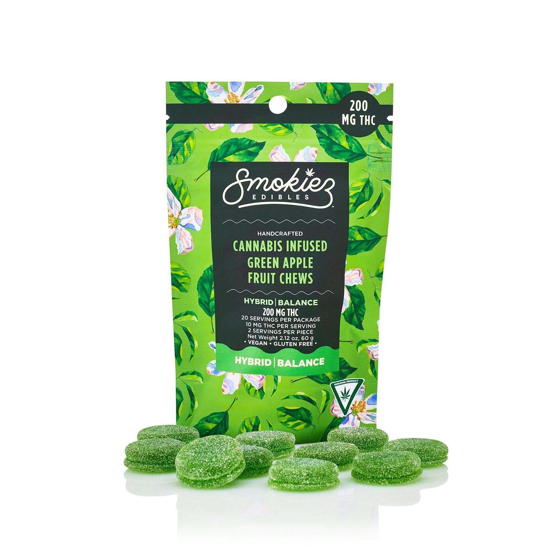 Smokiez | Green Apple - Hybrid | 200mg Gummies