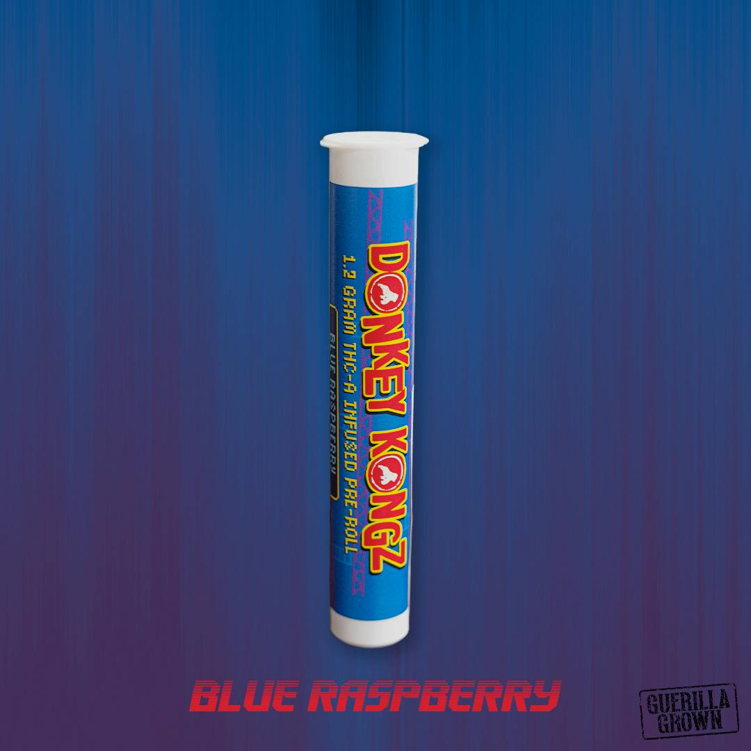 Donkey Kongz | Blue Raspberry | 1.2G THCA Infused Pre-Roll