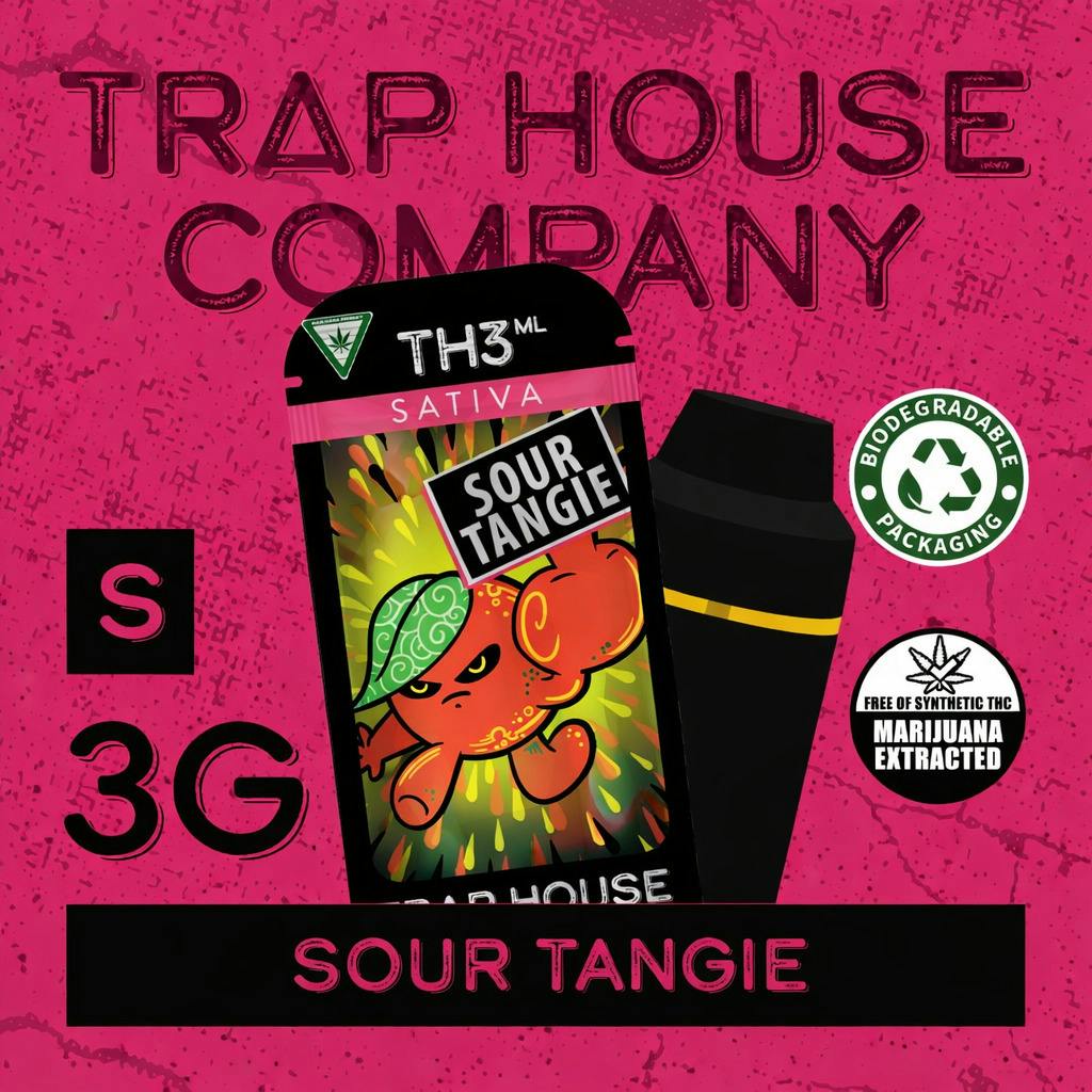 Trap House | Sour Tangie | 3G Distillate Disposable cannabis product