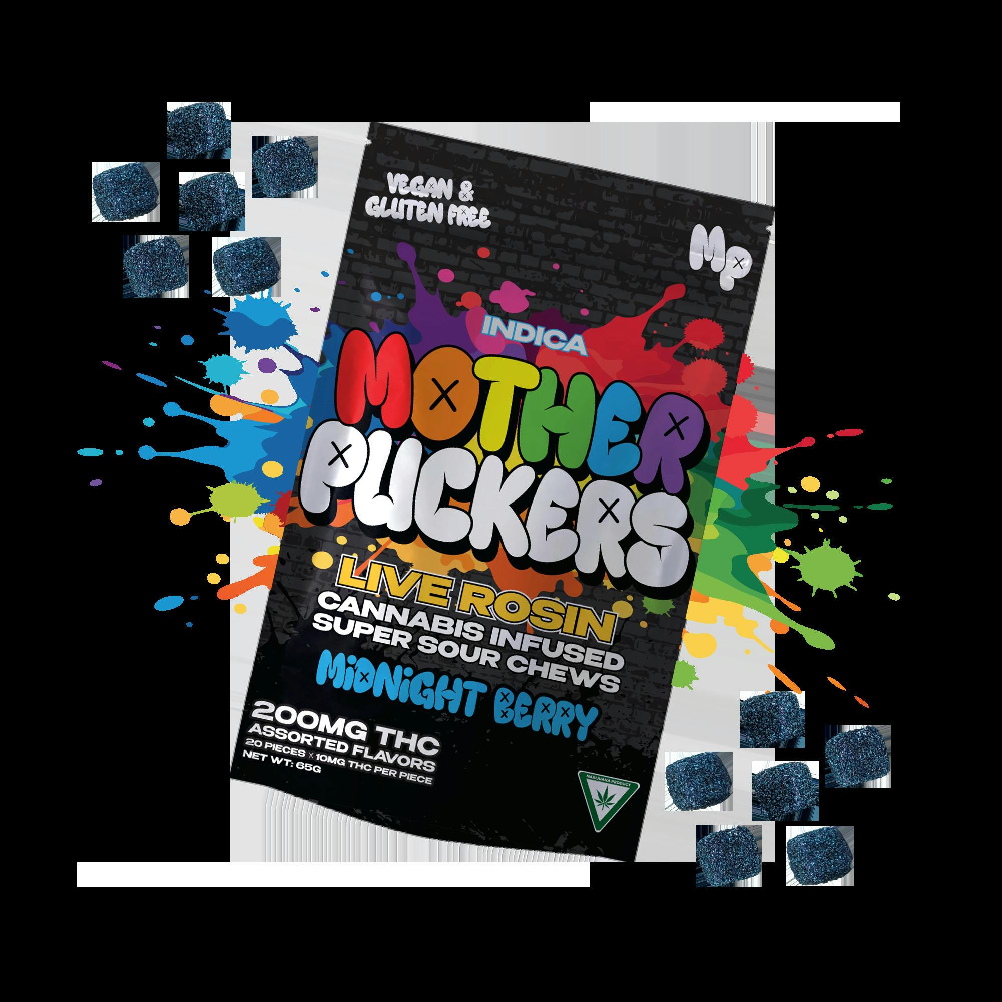 Mother Pucker | Midnight Berry | 200mg Hash Rosin Gummies