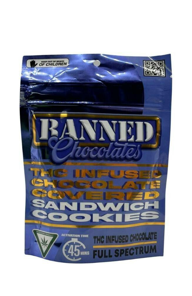 Banned | Vanilla | 200mg 3pk Chocolate Covered Sandwich Cookies