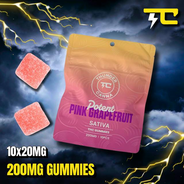 Thunder Canna | Pink Grapefruit | 10pk 200mg Gummies