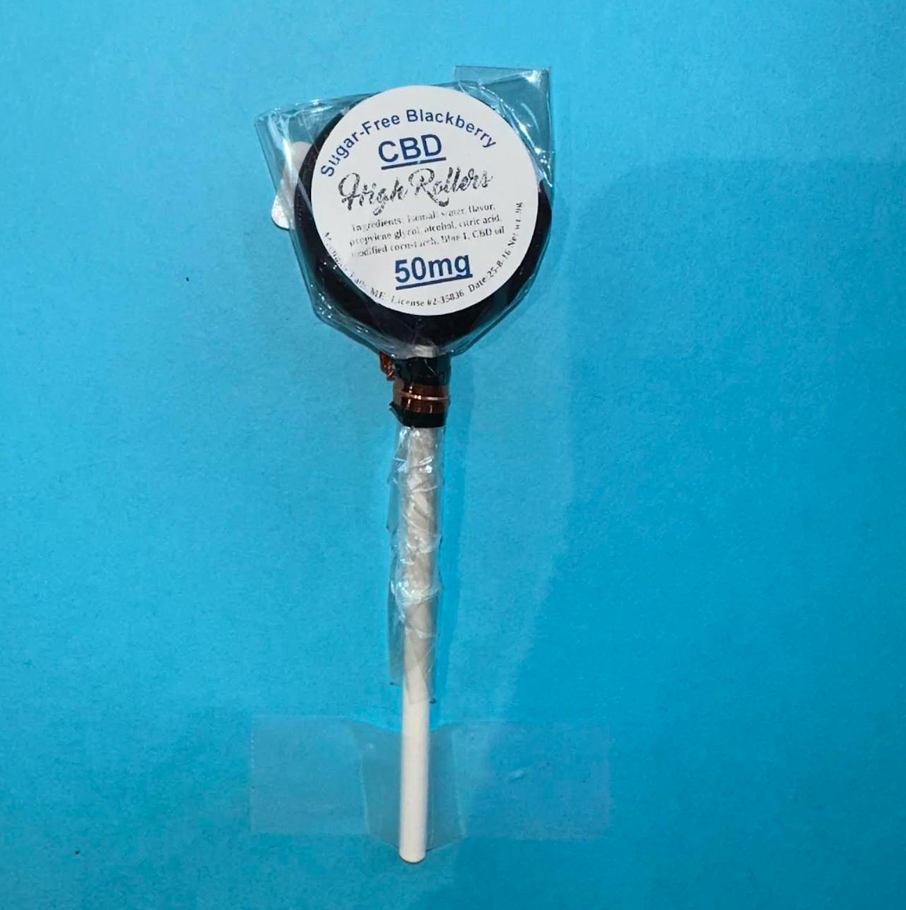 High Rollers - CBD Lollipops - Blackberry - 50mg at High Rollers (MED + RECREATIONAL)