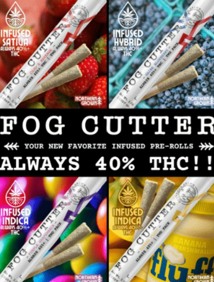 Cannabis Cured - Fog Cutter Infused Preroll - 0.5g 2pk - Mystic River Mango - 1g