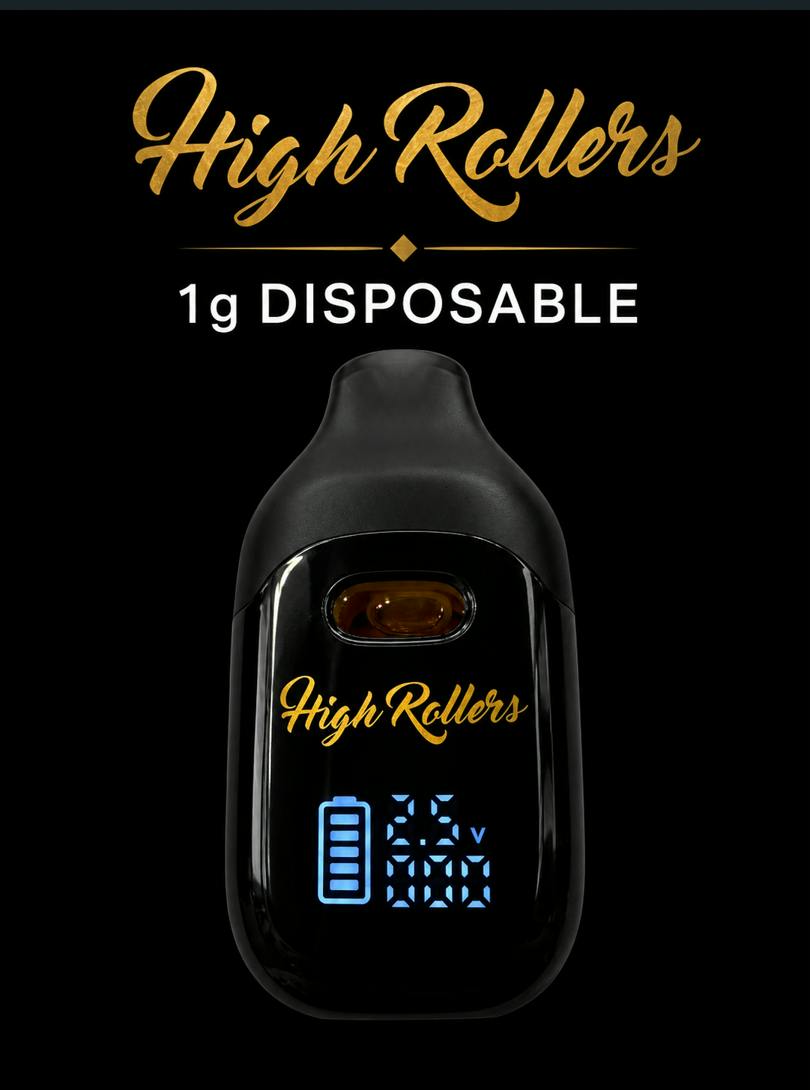 High Rollers - Disposable Vape - Lemon Gelato - 1g