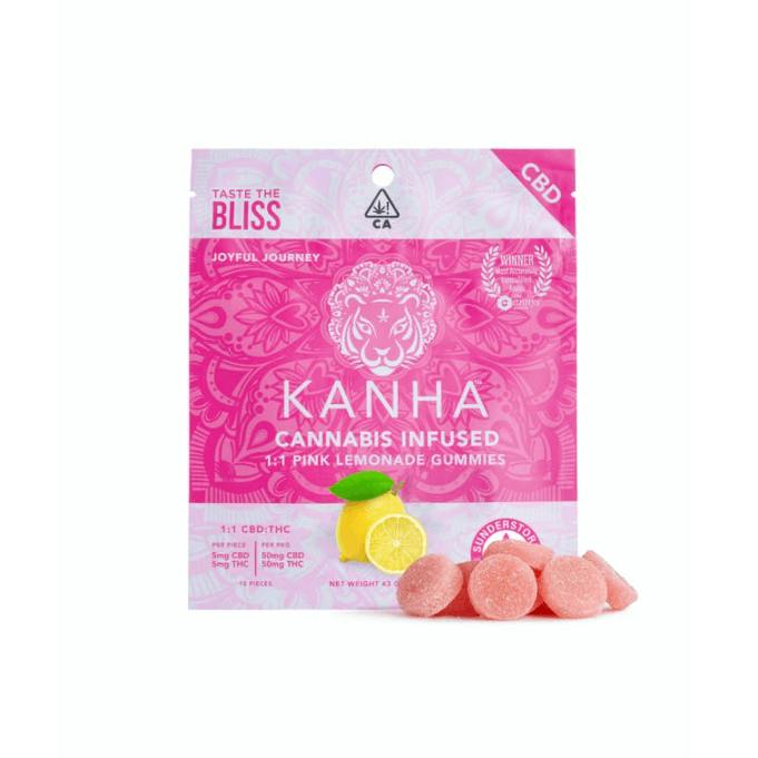 KANHA | EDIBLE | 10PK | CBD PINK LEMONADE | 1:1 - 100 mg