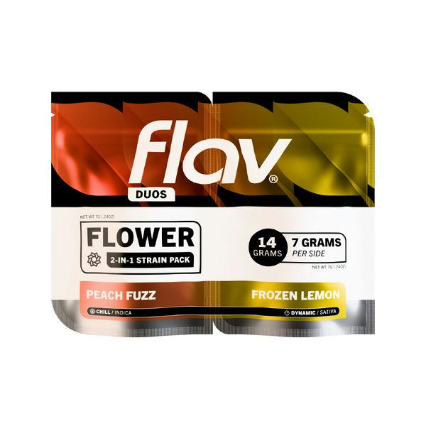 Flav | Duo Flower | Peach Fuzz (Indica) & Frozen Lemon (Sativa) | 14g