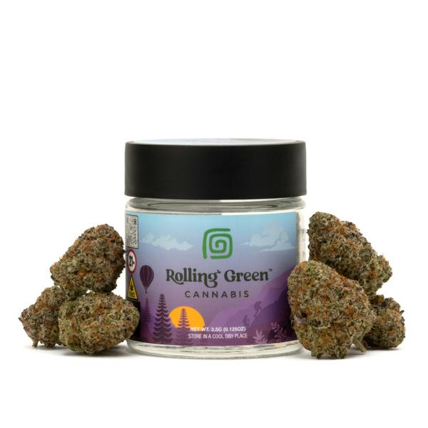 Rolling Green | Pink Starburst | Purple Jar | 3.5g