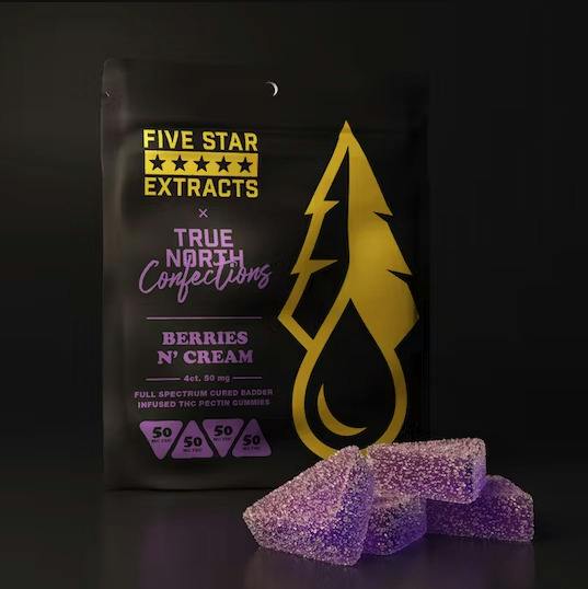 Five Star 200mg Full Spectrum Gummies - Berries & Cream 4 x