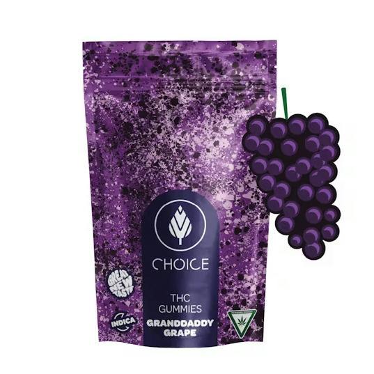 Choice Chews 200mg Indica Gummies - Granddaddy Grape