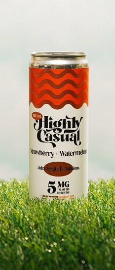Highly Casual 5mg Seltzer - Strawberry + Watermelon at Noxx Cannabis Ferndale Dispensary