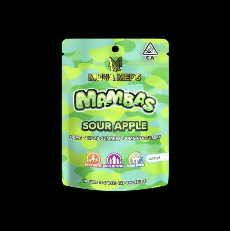 Muha Meds Mambas 200mg Gummies - Sour Apple 5 x