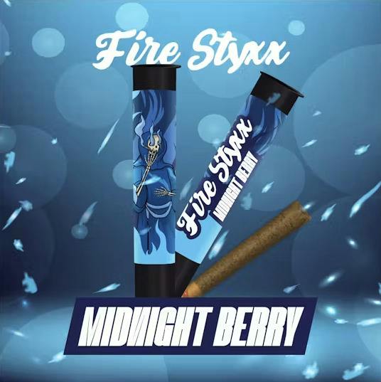 Fire Styxx 1g Single Infused Preroll - Midnight Berry
