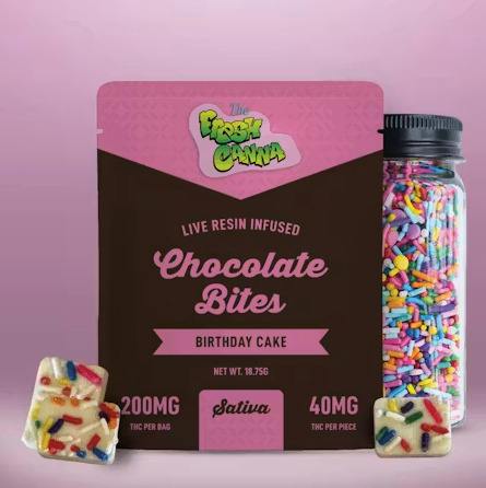 Fresh Canna 200mg Chocolate Bites - Birthday Cake