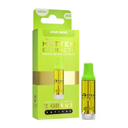 Mitten Extracts 2g Distillate Vape Cartridge - Sour Diesel