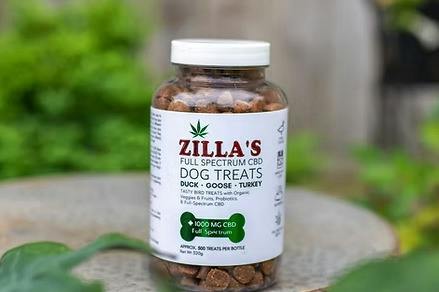 Zilla's 1000mg CBD Dog Treats - Duck Flavor