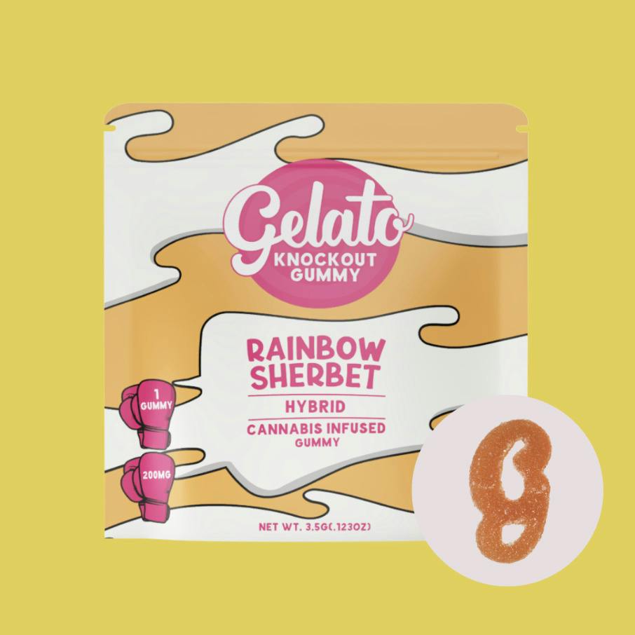 Gelato 200mg Knockout Gummy - Rainbow Sherbet