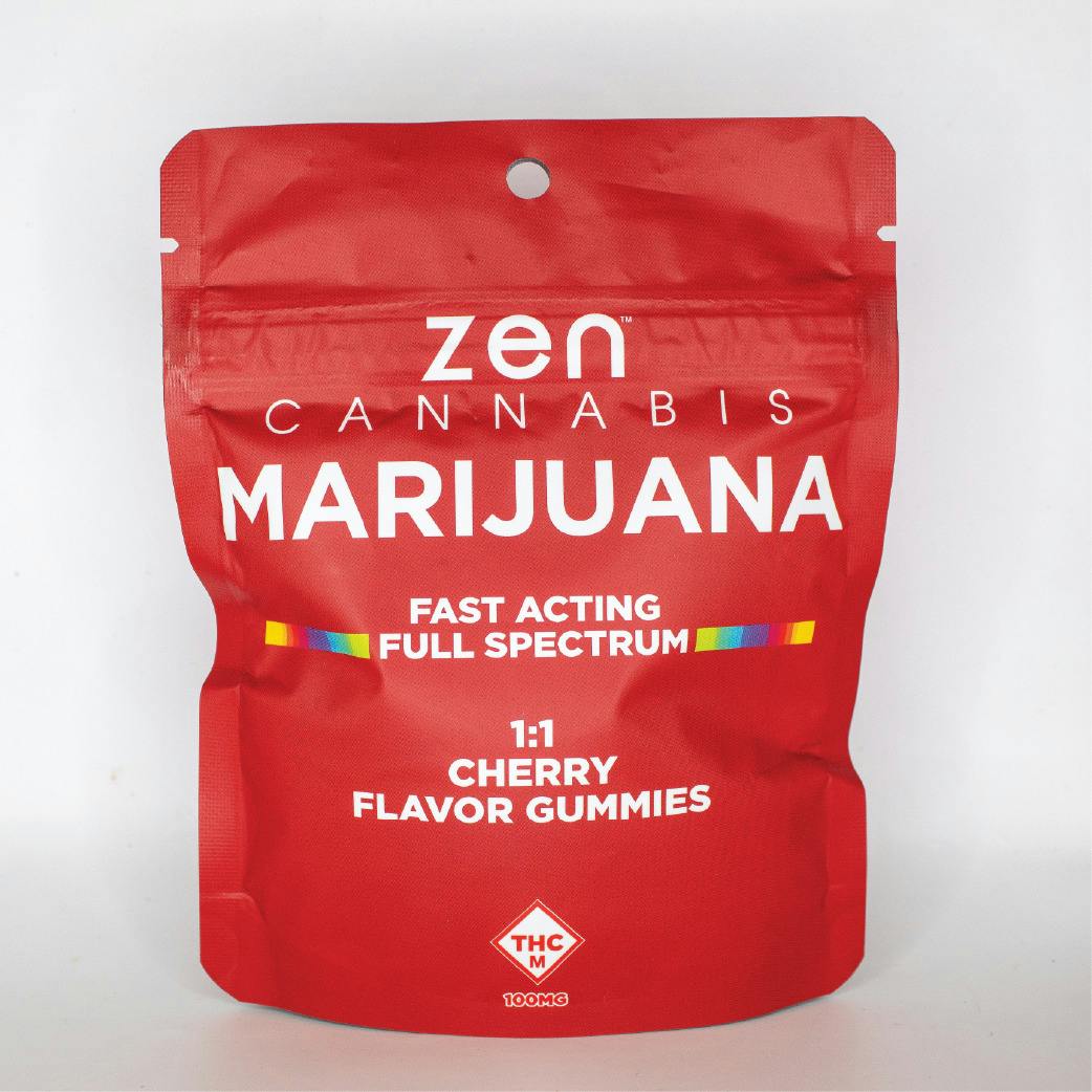 Zen | Gummies | Cherry 1:1 Minis 100mg at Flora Farms Sikeston Dispensary