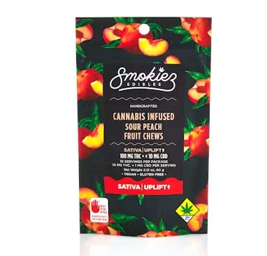SOUR PEACH: 100 mg - 10 Pack