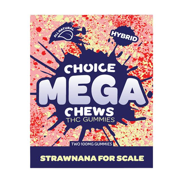 CHOICE | STRAWNANA FOR SCALE MEGA CHEW GUMMY 200MG