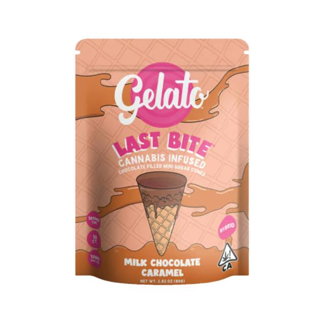 GELATO | MILK CHOCOLATE CARAMEL LAST BITE CONES | 200MG