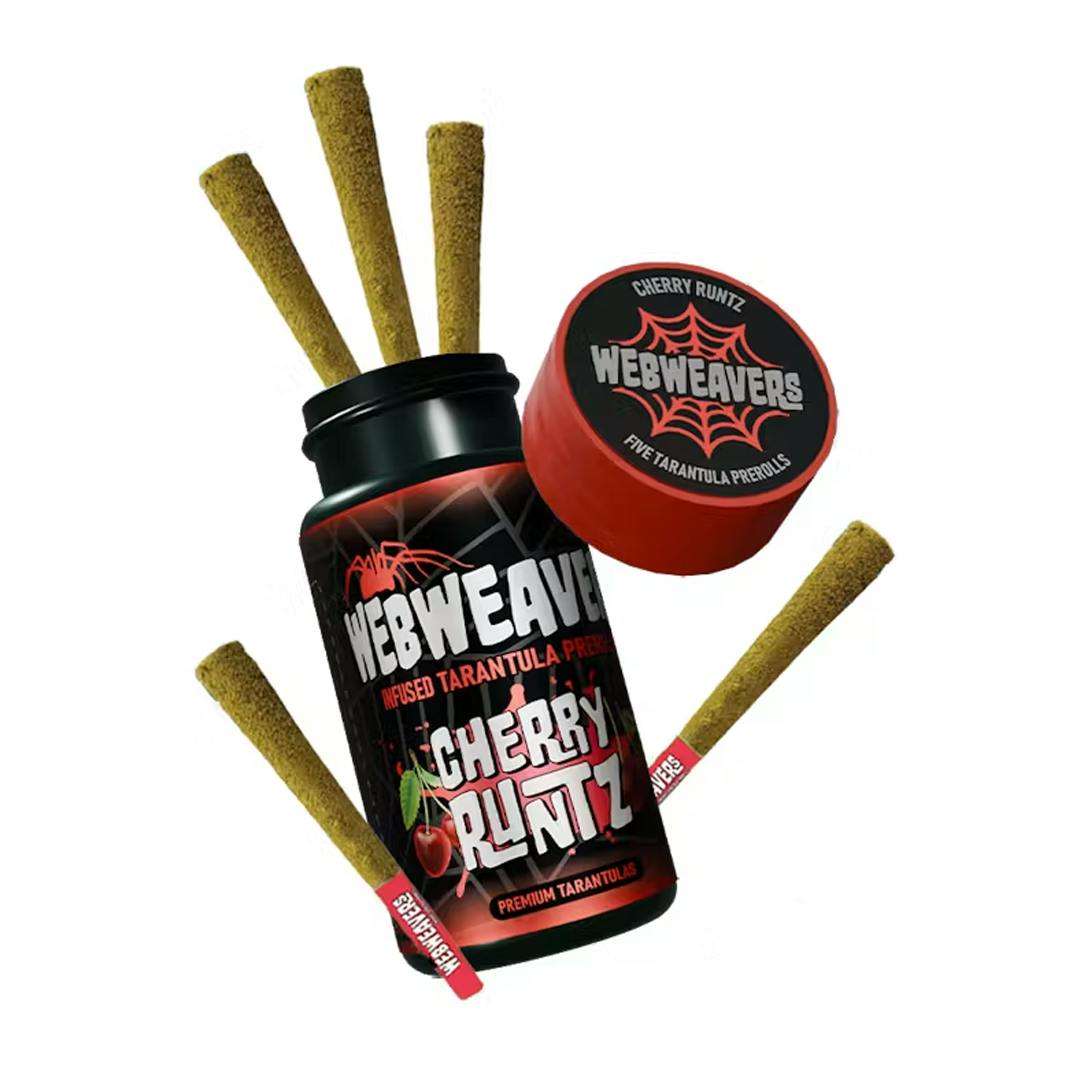 WEBWEAVERS | CHERRY RUNTZ INFUSED MINI TARANTULAS 0.5G X 5PK | PREROLLS | 2.5G