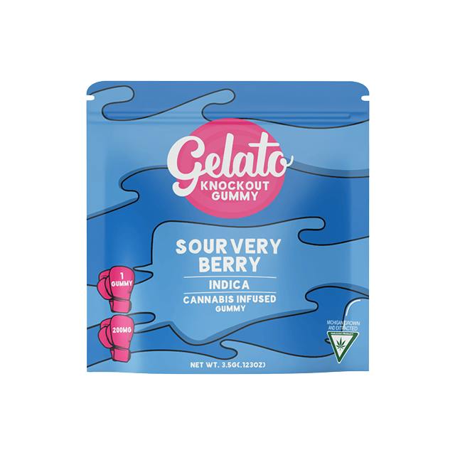 GELATO | SOUR VERY BERRY KNOCKOUT | SINGLE GUMMY | 200MG