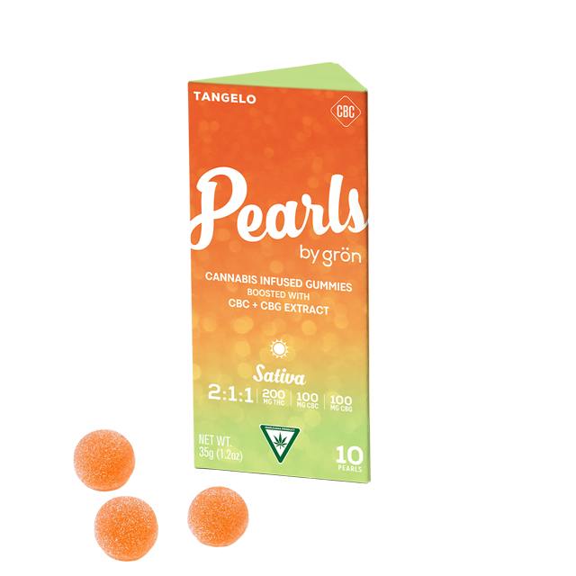 Grön | TANGELO PEARLS 2:1:1 THC:CBC:CBG | GUMMIES | 200MG