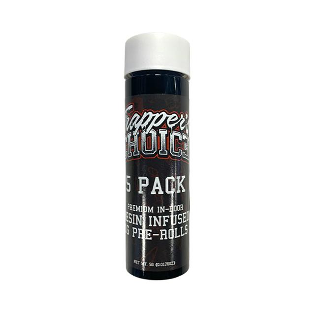 TRAPPER'S CHOICE | STRAWNEAPPLE 1G RESIN INFUSED 5-PACK | PREROLLS | 5G