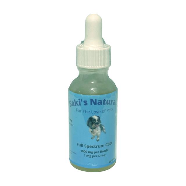 SAKI'S NATURALS | CBD FULL SPECTRUM PET TINCTURE | 1000MG