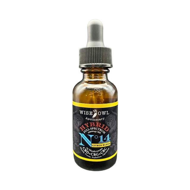 WISE OWL | NO. 14 MUSHROOM FULL SPECTRUM CBD+CBG+CBC | TINCTURE | 2000MG