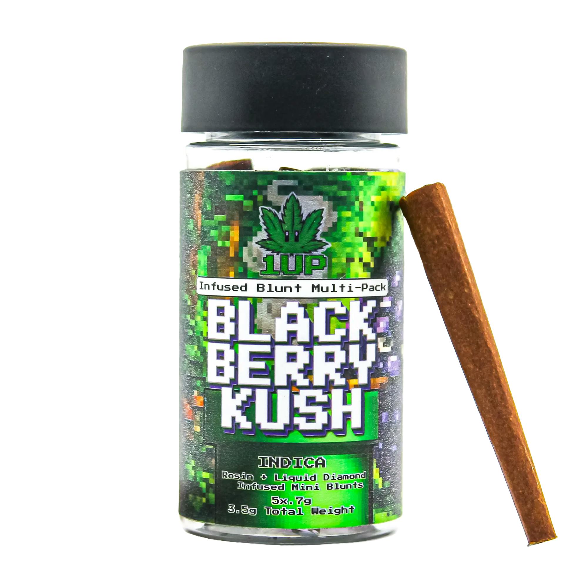 1UP | BLACKBERRY KUSH INFUSED MINI BLUNTS 5PK | PREROLL | 3.75G