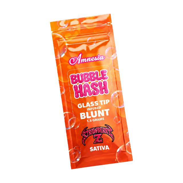 AMNESIA | STRAWBERRY Z BUBBLE HASH INFUSED BLUNT | PREROLL | 1.5G